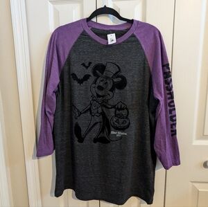 Disney Mickey's not so scary 2022 pass Holder Raglan shirt